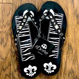 RARE Beyoncé Sasha Fierce Dereon Footwear Flip Flop Sandals 2009 I AM Tour Merch